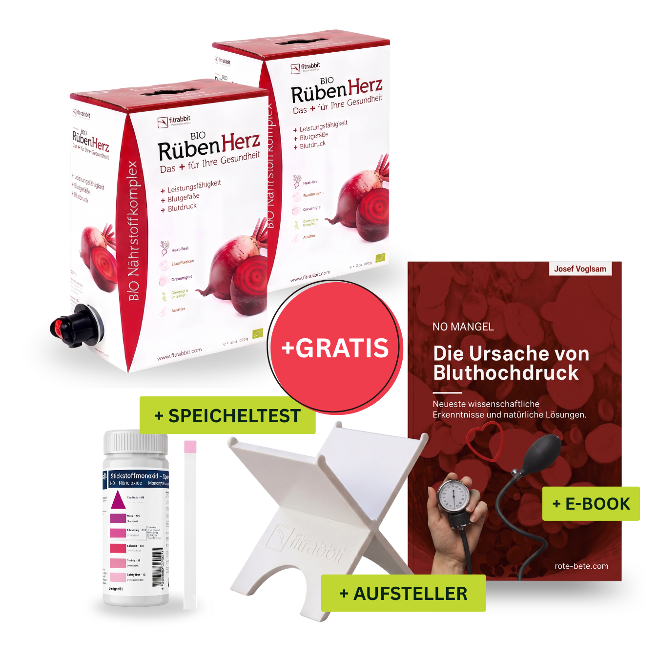 2 x 3L Cuori di barbabietola biologici + GRATIS: 12 sacchetti ed e-book
