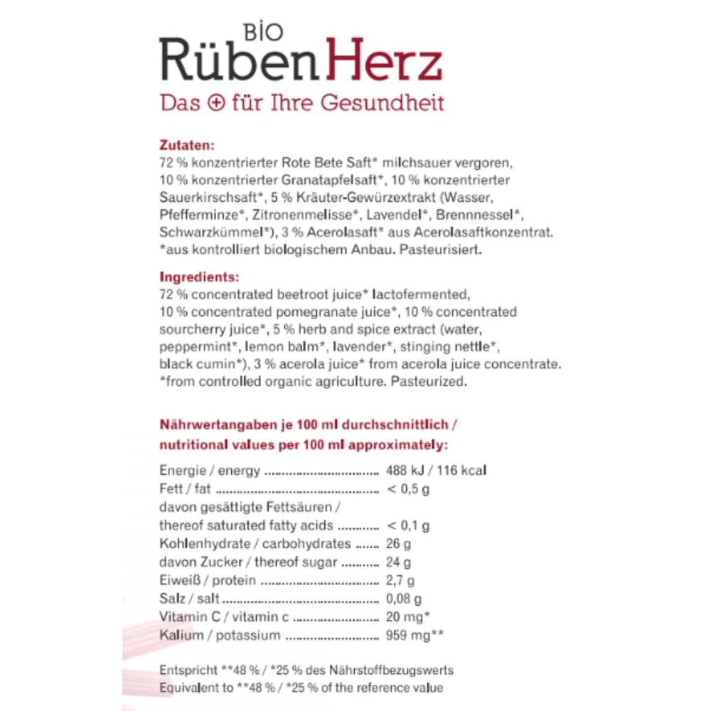 2x 3L Bio Rüben Herz + GRATIS: 12 Beutel & E-Book