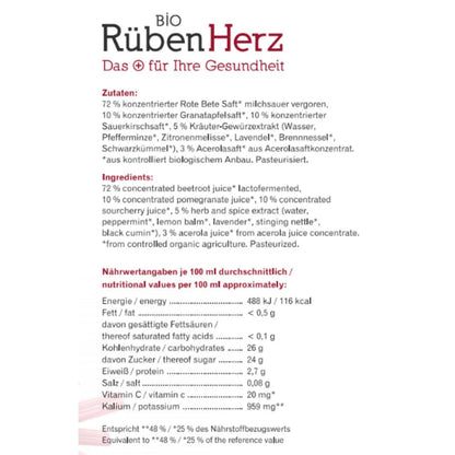 2x 3L Bio Rüben Herz + GRATIS: 12 Beutel & E-Book