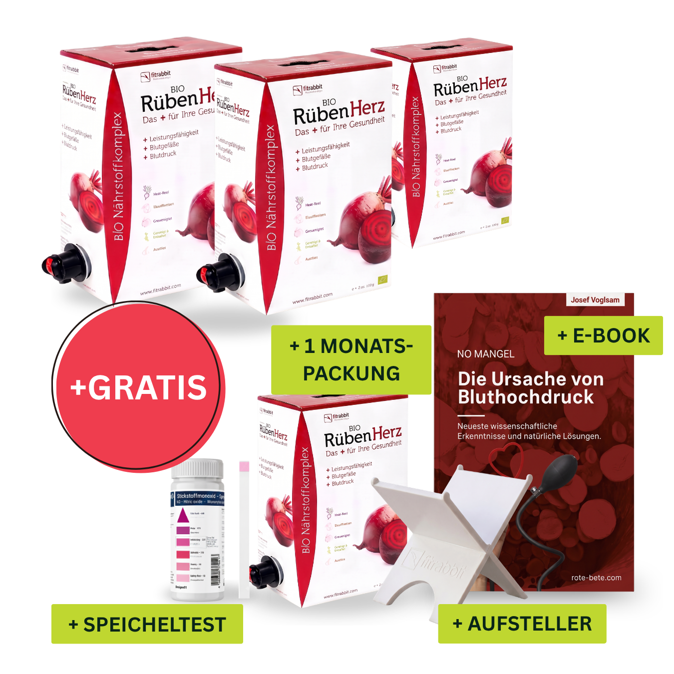 3 x 3L di cuori di barbabietola biologici + GRATIS: 1 x 3L di cuori di barbabietola biologici e e-book